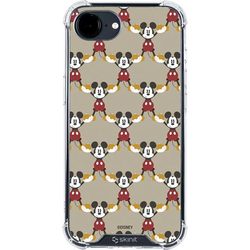 Disney Mickey Mouse Pattern Formation iPhone 16e Clear Case