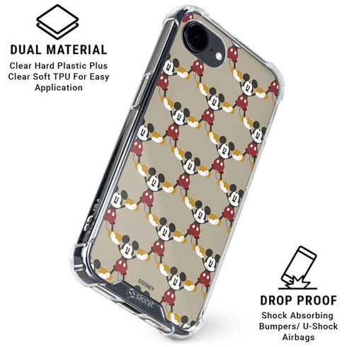 Disney Mickey Mouse Pattern Formation iPhone 16e Clear Case