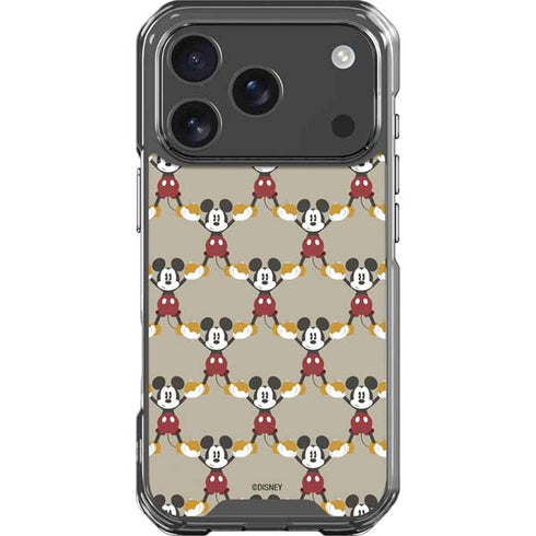 Disney Mickey Mouse Pattern Formation iPhone 18 Pro Clear Case