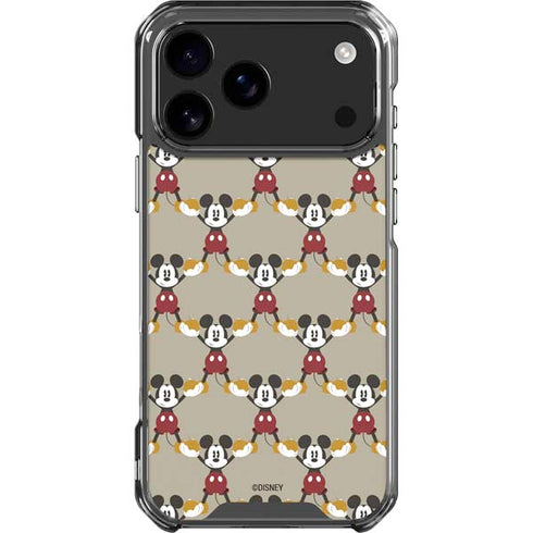 Disney Mickey Mouse Pattern Formation iPhone 18 Pro Max Clear Case