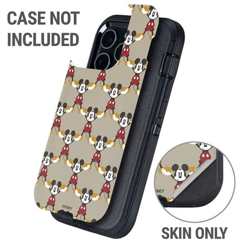 Disney Mickey Mouse Pattern Formation Otterbox Defender iPhone Skin