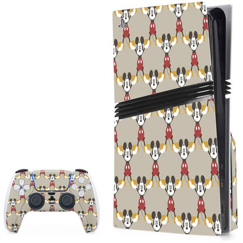 Disney Mickey Mouse Pattern Formation PS5 Pro Disk Bundle Skin