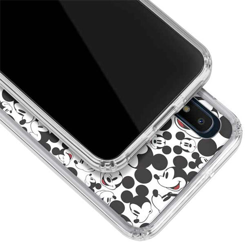 Disney Mickey Mouse Face Pattern Galaxy A10e Clear Case