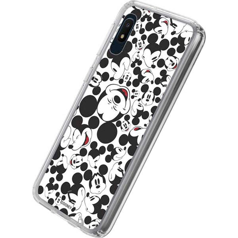 Disney Mickey Mouse Face Pattern Galaxy A10e Clear Case
