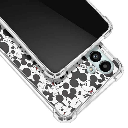 Disney Mickey Mouse Face Pattern Galaxy A13 5G Clear Case