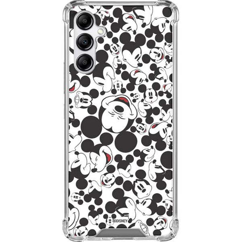 Disney Mickey Mouse Face Pattern Galaxy A14 5G Clear Case