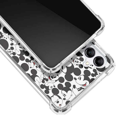 Disney Mickey Mouse Face Pattern Galaxy A14 5G Clear Case