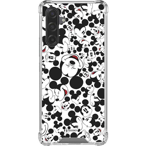 Disney Mickey Mouse Face Pattern Galaxy A17 Clear Case