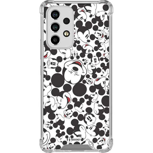Disney Mickey Mouse Face Pattern Galaxy A33 5G Clear Case
