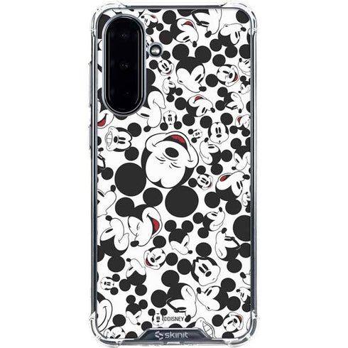 Disney Mickey Mouse Face Pattern Galaxy A36 5G Clear Case