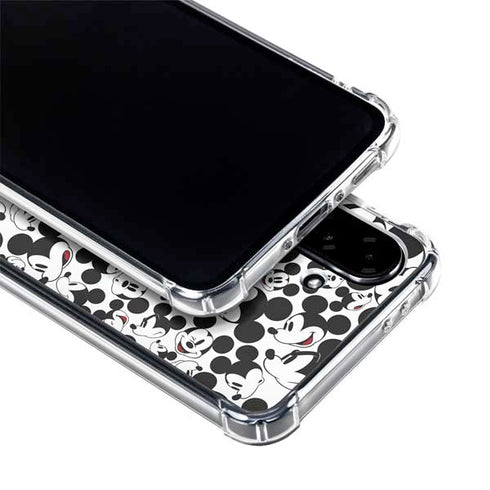 Disney Mickey Mouse Face Pattern Galaxy A36 5G Clear Case