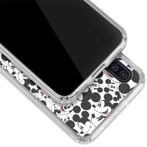 Disney Mickey Mouse Face Pattern Galaxy A50 Clear Case