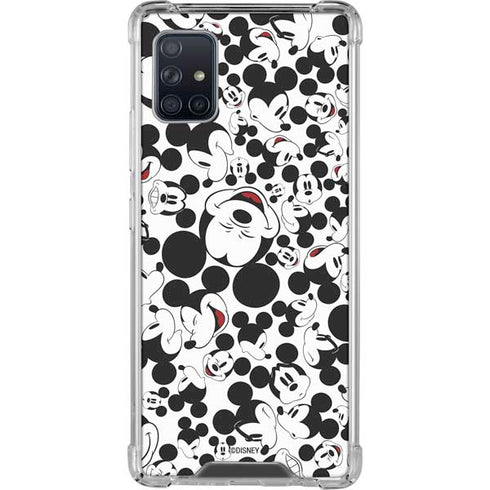 Disney Mickey Mouse Face Pattern Galaxy A51 5G Clear Case