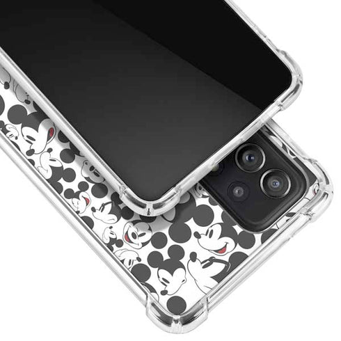 Disney Mickey Mouse Face Pattern Galaxy A52 5G Clear Case