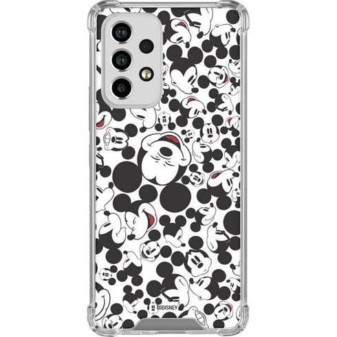 Disney Mickey Mouse Face Pattern Galaxy A53 5G Clear Case