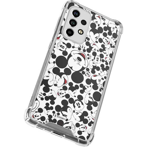 Disney Mickey Mouse Face Pattern Galaxy A53 5G Clear Case