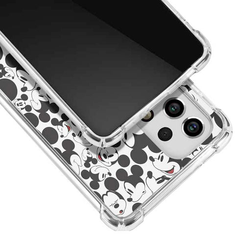 Disney Mickey Mouse Face Pattern Galaxy A53 5G Clear Case