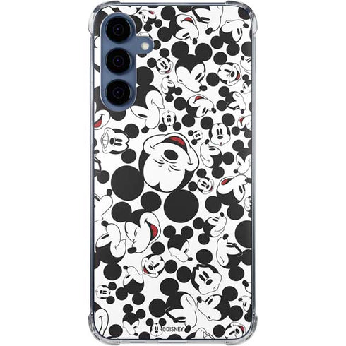 Disney Mickey Mouse Face Pattern Galaxy A55 5G Clear Case