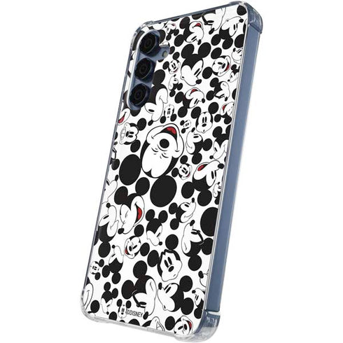 Disney Mickey Mouse Face Pattern Galaxy A55 5G Clear Case