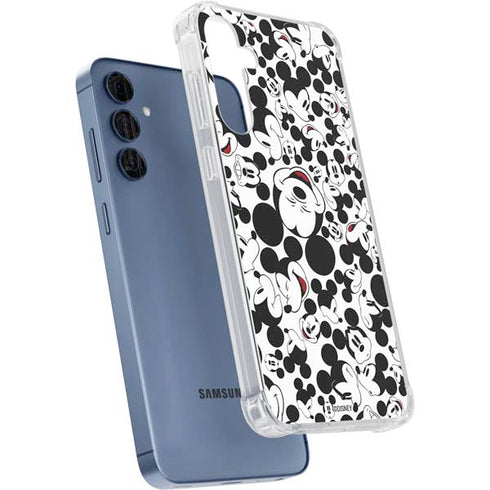Disney Mickey Mouse Face Pattern Galaxy A55 5G Clear Case