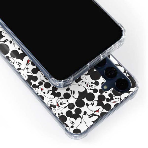 Disney Mickey Mouse Face Pattern Galaxy A55 5G Clear Case