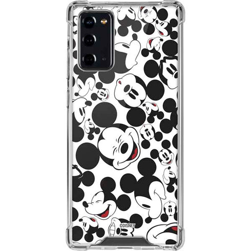 Disney Mickey Mouse Face Pattern Galaxy Note20 5G Clear Case