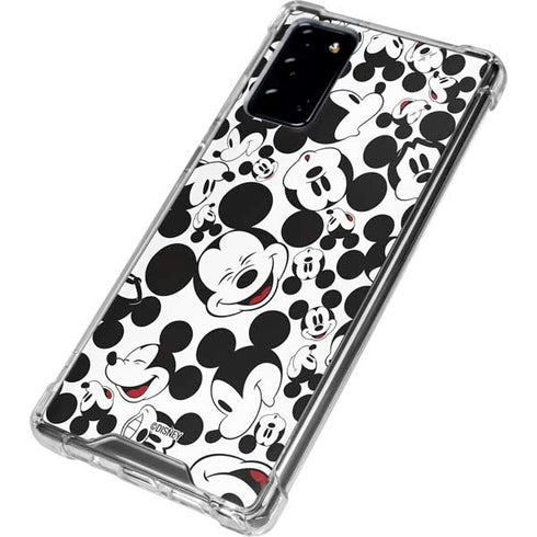 Disney Mickey Mouse Face Pattern Galaxy Note20 5G Clear Case