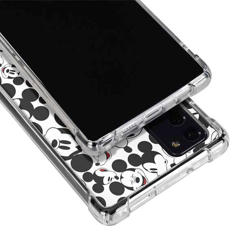 Disney Mickey Mouse Face Pattern Galaxy Note20 5G Clear Case