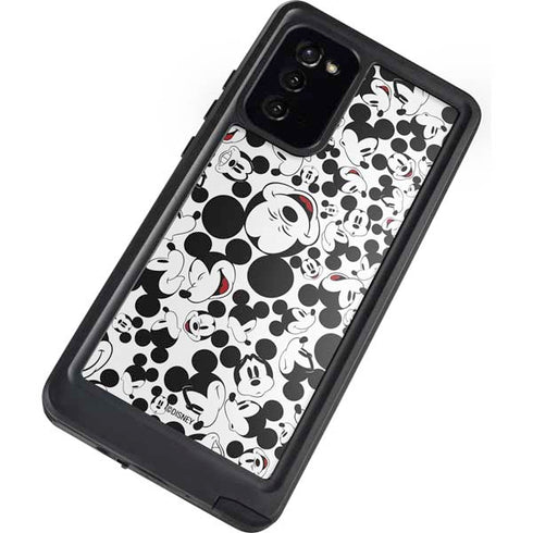 Disney Mickey Mouse Face Pattern Galaxy Note20 5G Waterproof Case