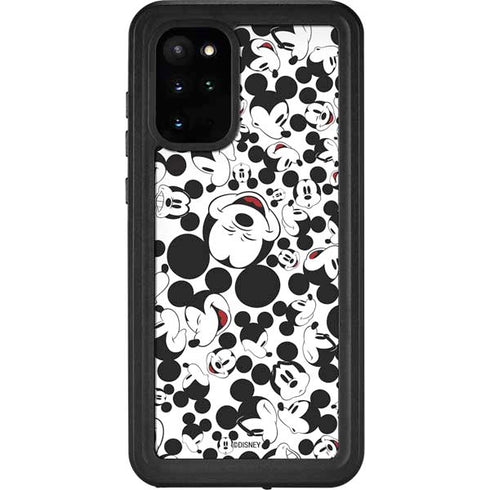 Disney Mickey Mouse Face Pattern Galaxy S20 Plus Waterproof Case