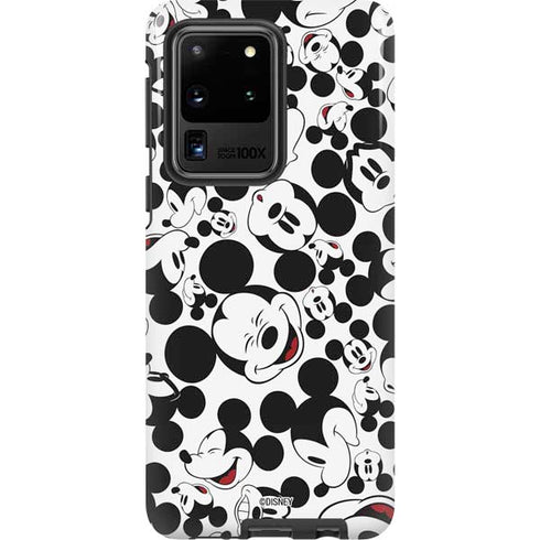 Disney Mickey Mouse Face Pattern Galaxy S20 Ultra 5G Pro Case