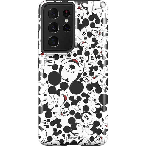 Disney Mickey Mouse Face Pattern Galaxy S21 Ultra 5G Pro Case