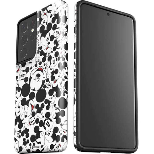 Disney Mickey Mouse Face Pattern Galaxy S21 Ultra 5G Pro Case