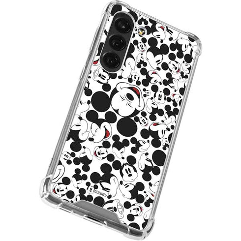 Disney Mickey Mouse Face Pattern Galaxy S23 Clear Case