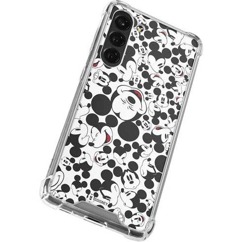 Disney Mickey Mouse Face Pattern Galaxy S24 FE Clear Case