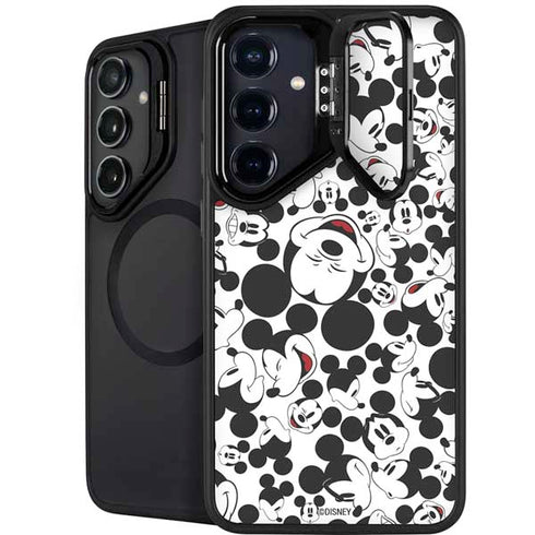 Disney Mickey Mouse Face Pattern Galaxy S25 Kickstand Case
