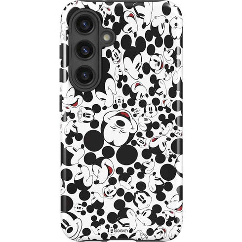 Disney Mickey Mouse Face Pattern Galaxy S25 Plus Impact Case