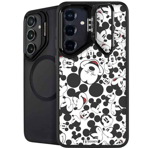 Disney Mickey Mouse Face Pattern Galaxy S24 Plus Kickstand Case