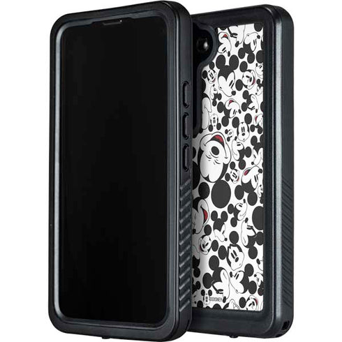 Disney Mickey Mouse Face Pattern Galaxy S24 Plus Waterproof Case