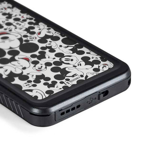 Disney Mickey Mouse Face Pattern Galaxy S24 Plus Waterproof Case