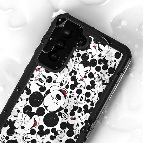Disney Mickey Mouse Face Pattern Galaxy S24 Plus Waterproof Case