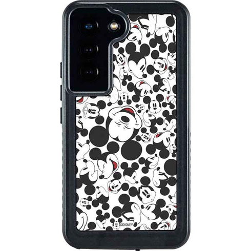 Disney Mickey Mouse Face Pattern Galaxy S24 Waterproof Case