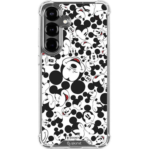 Disney Mickey Mouse Face Pattern Galaxy S26 Clear Case