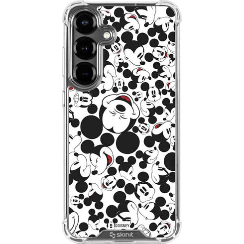 Disney Mickey Mouse Face Pattern Galaxy S26 Plus Clear Case
