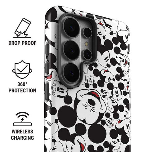 Disney Mickey Mouse Face Pattern Galaxy S26 Ultra Impact Case