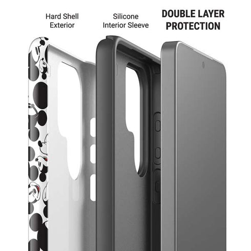 Disney Mickey Mouse Face Pattern Galaxy S26 Ultra Impact Case