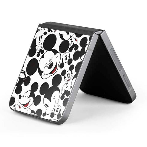 Disney Mickey Mouse Face Pattern Galaxy Z Flip6 Skin