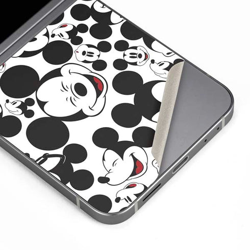 Disney Mickey Mouse Face Pattern Galaxy Z Flip6 Skin