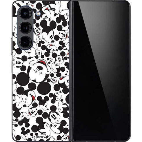 Disney Mickey Mouse Face Pattern Galaxy Z Fold5 5G Skin