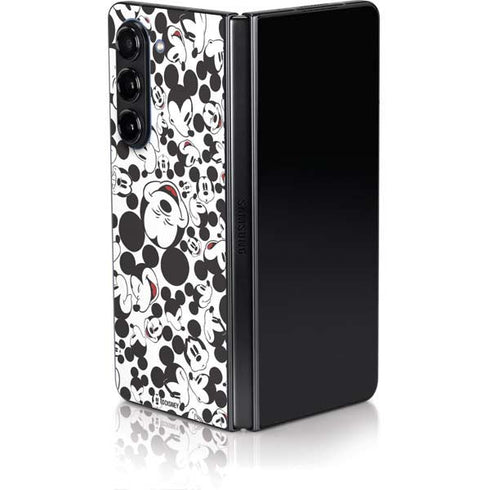 Disney Mickey Mouse Face Pattern Galaxy Z Fold5 5G Skin